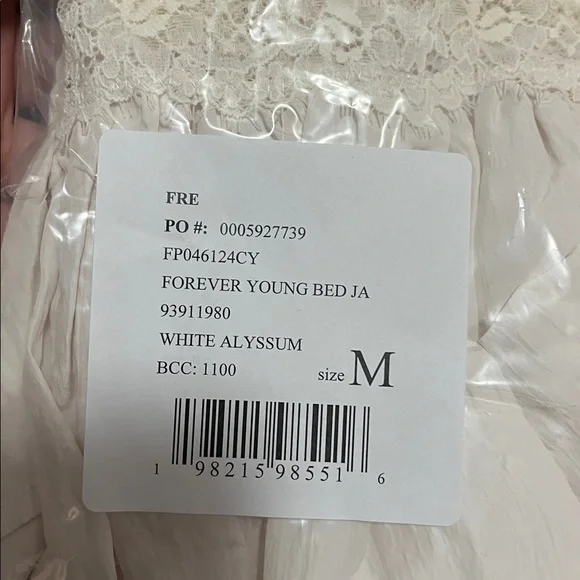 NWT FREE PEOPLE INTIMATELY Forever Young Bed Jacket | White Alyssum - Picture 11 of 16